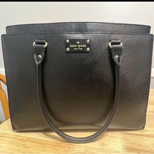 Kate Spade Black Leather Tote Bag